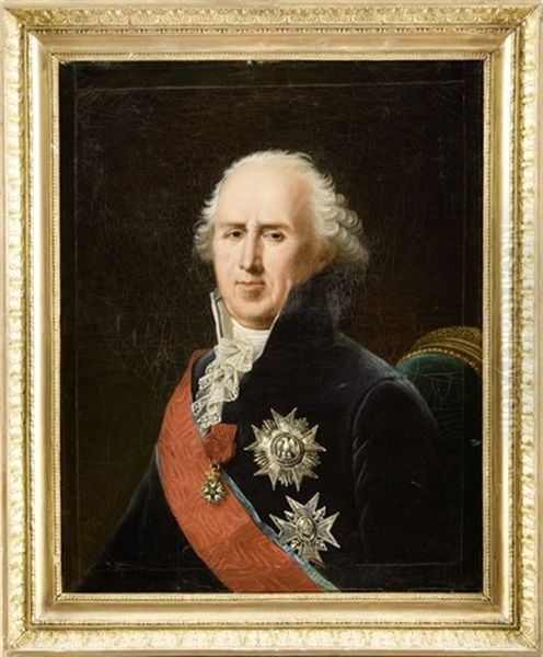 Portrait De Charles Francois Le Brun, Duc De Plaisance Oil Painting by Robert Jacques Francois Faust Lefevre