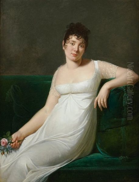 Portrait Presume De La Comtesse Sala Oil Painting by Robert Jacques Francois Faust Lefevre