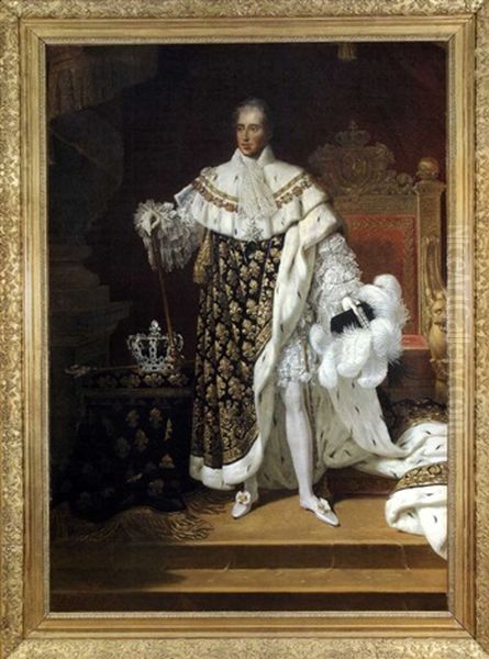 Portrait De Charles X Oil Painting by Robert Jacques Francois Faust Lefevre