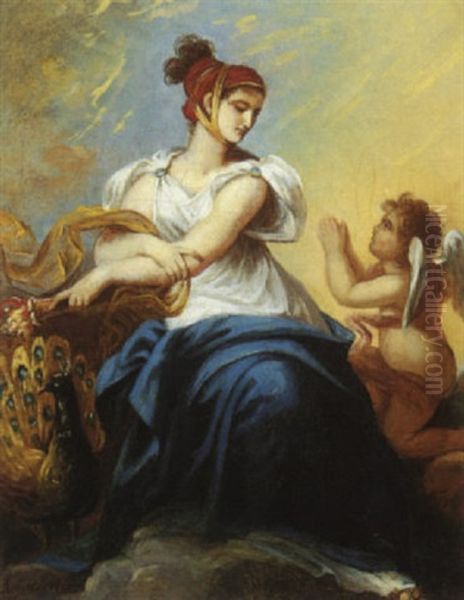 Junon Suppliee Par Cupidon Oil Painting by Robert Jacques Francois Faust Lefevre