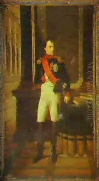 Portrait Of Napoleon Oil Painting by Robert Jacques Francois Faust Lefevre