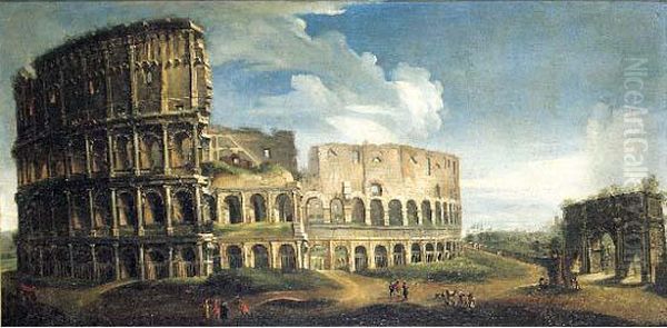 Vue Du Colisee Oil Painting by Pietro Bellotti