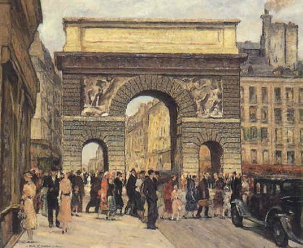 Porte St. Martin, Paris Oil Painting by Jean Lefort