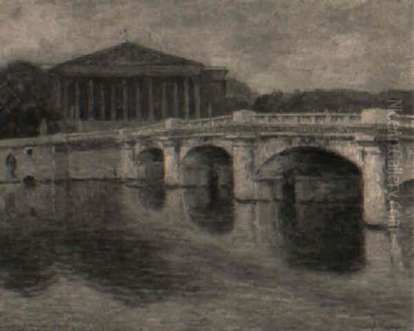 Pont De La Concorde, Paris Oil Painting by Jean Lefort