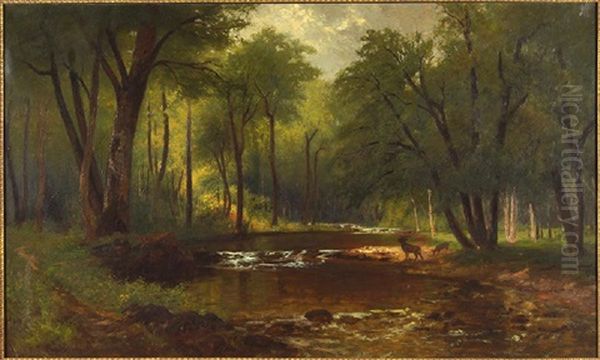 River Oil Painting by Nikolay Tysland Leganger