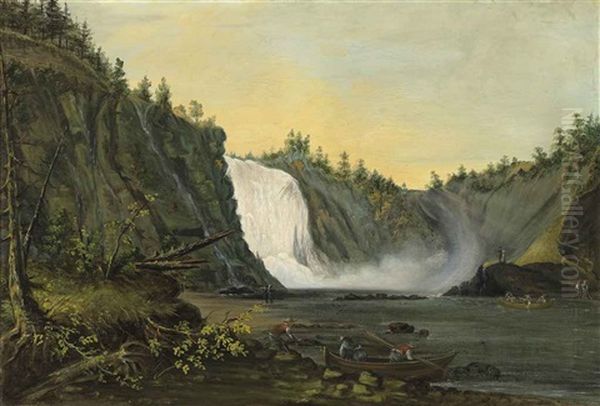 The Montmorency Falls Oil Painting by Joseph Legare