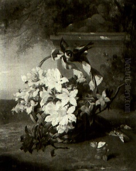 Panier De Fleurs Oil Painting by Isidore Julien Legendre