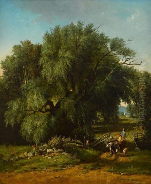 Going To Pasture Oil Painting by Albert (Fitch) Bellows