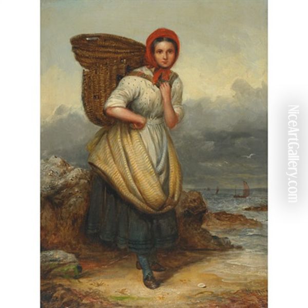 Fishergirl Oil Painting by Alexander Leggatt