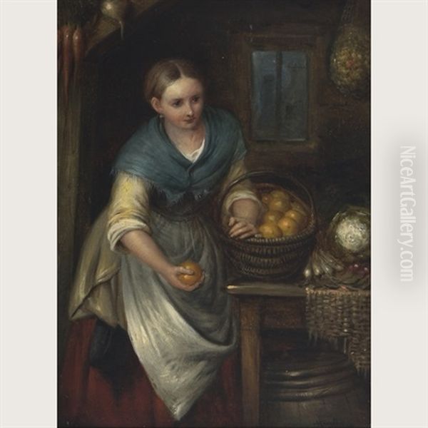 The Orange Girl Oil Painting by Alexander Leggatt