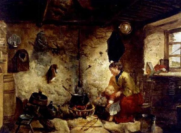 Highland Interior, Barfad, Lochfyne Oil Painting by Alexander Leggatt