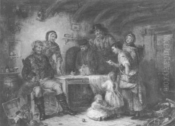 The Winnings Of The Herring Oil Painting by Alexander Leggatt