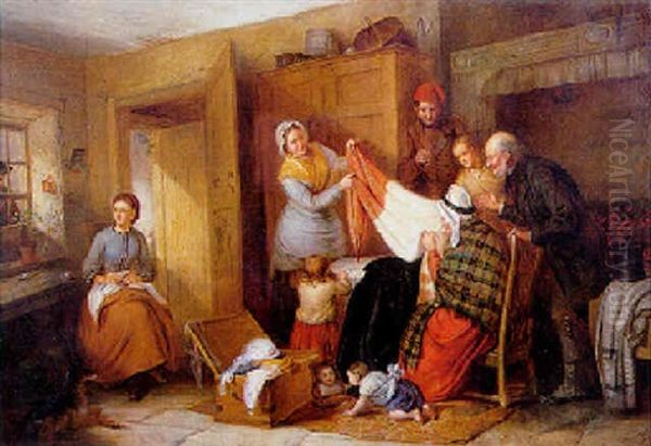 The Kirkin Shawl: Granny's Verdict Oil Painting by Alexander Leggatt