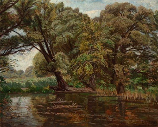 Donauau Oil Painting by Wilhelm Legler