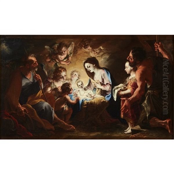 Adoration Of The Shepherds Oil Painting by Stefano Maria Legnani