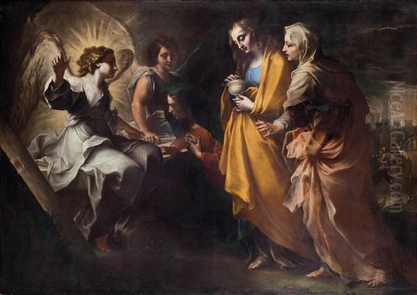 Le Tre Marie Al Sepolcro Oil Painting by Stefano Maria Legnani