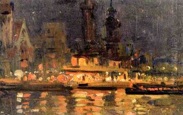 Paris Exposition Universelle De 1900 (+ Venise-serenade, 2 Works) Oil Painting by Fernand Marie Eugene Legout-Gerard