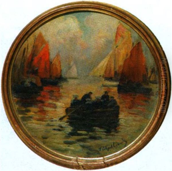 Retour De Peche Oil Painting by Fernand Marie Eugene Legout-Gerard