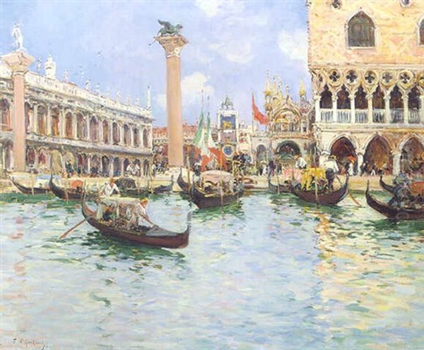 Piazza San Marco Oil Painting by Fernand Marie Eugene Legout-Gerard