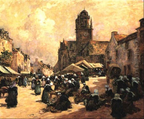 L'eglise De Baud Oil Painting by Fernand Marie Eugene Legout-Gerard