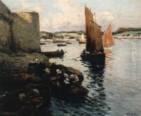 Concarneau - Le Passage Lanriec Oil Painting by Fernand Marie Eugene Legout-Gerard