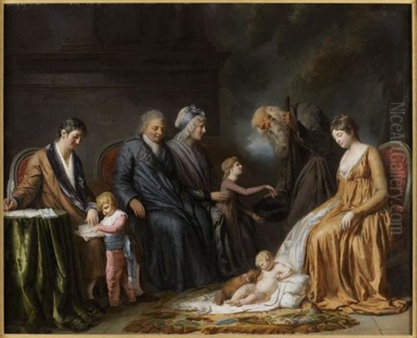 L'ecole De La Charite Oil Painting by Pierre Nicolas Legrand de Lerant