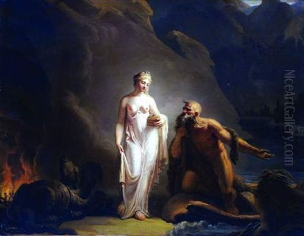 Psyche Aux Enfers Oil Painting by Pierre Nicolas Legrand de Lerant