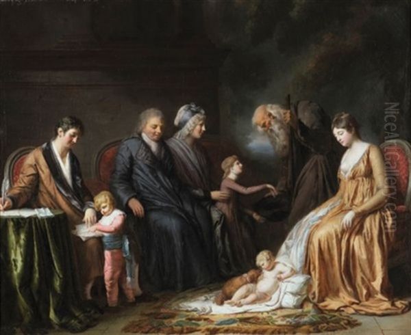 L'ecole De La Charite Oil Painting by Pierre Nicolas Legrand de Lerant