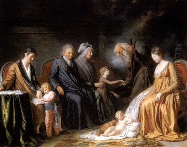 L'ecole De La Charite Oil Painting by Pierre Nicolas Legrand de Lerant