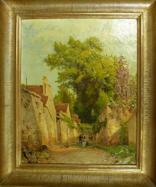 Sommerliche Genreszene Oil Painting by Jacques Theodore LeGrand