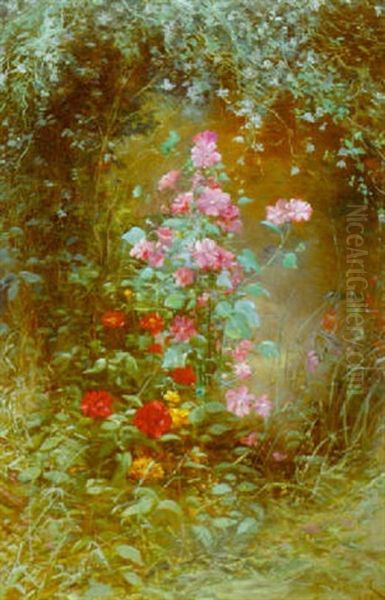 Skovbund Med Blomster Oil Painting by Jacques Theodore LeGrand