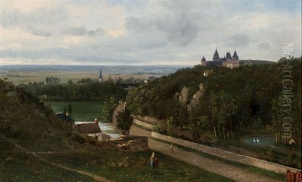 Chateau De Beauraing Oil Painting by Frederic Legrip