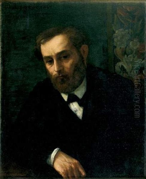 Portrait Presume D'eugene Manet Oil Painting by Alphonse Legros