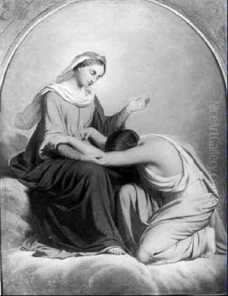 La Vierge Tutelaire Oil Painting by Alphonse Legros