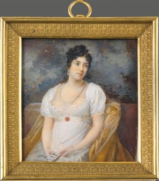 Portrait De Femme Oil Painting by Etienne Charles Leguay