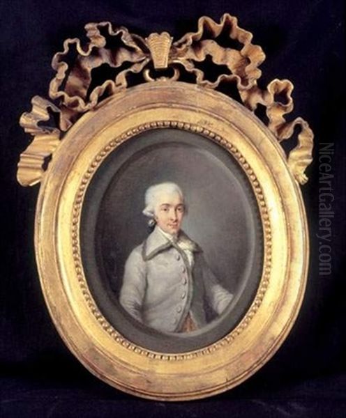 Portrait De Hans Axel, Comte De Fersen (1755-1810) Oil Painting by Etienne Charles Leguay