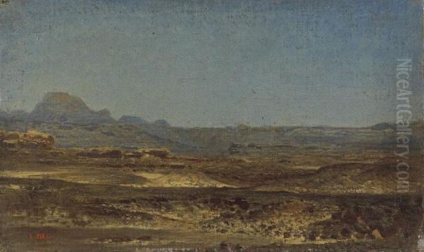 Le Desert Du Sinai Oil Painting by Leon Adolphe Belly