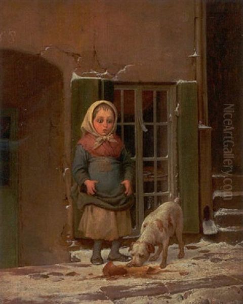 Et Uheld Oil Painting by Edvard Lehmann