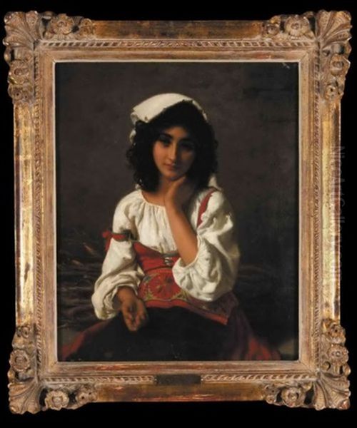 Piekna Wloszka Oil Painting by Henri Lehmann