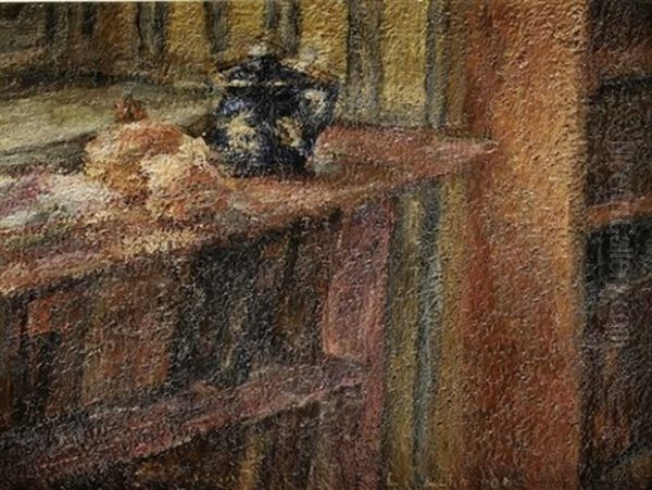 Nature Morte A La Soupiere Oil Painting by Leon Lehmann