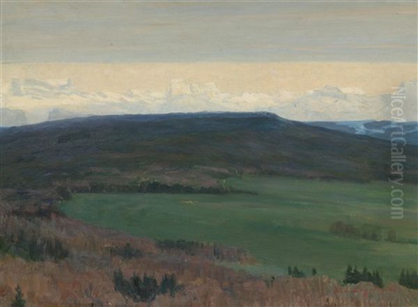 View From Loorenkopf Oil Painting by Wilhelm Ludwig Lehmann