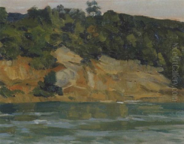 Felsen Am Rhein Oil Painting by Wilhelm Ludwig Lehmann