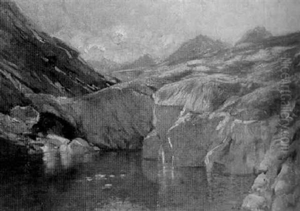 Der Martelensee Im Wallis Oil Painting by Wilhelm Ludwig Lehmann