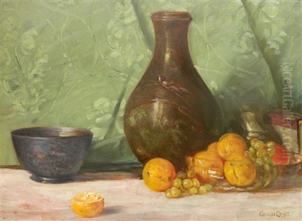 Still-life With Oranges And Grapes Oil Painting by Adam Lehr