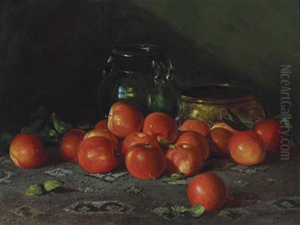 Apples, Bowl And Copper Pot Oil Painting by Adam Lehr