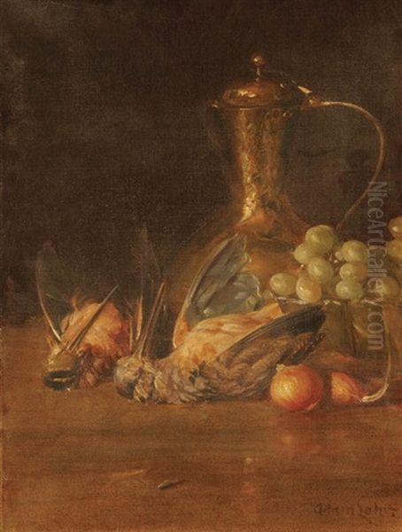 Still Life With Game And Fruit Oil Painting by Adam Lehr