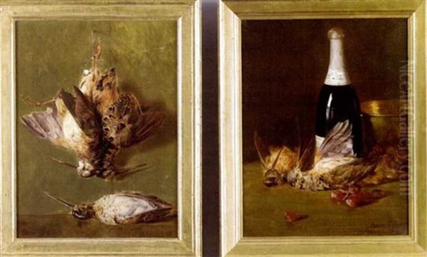 Still Life With Game (+ Another Similar; Pair) Oil Painting by Adam Lehr