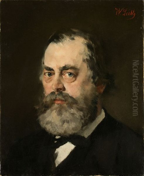 Portrait Of Appellationsrat Stenglein Oil Painting by Wilhelm Maria Hubertus Leibl