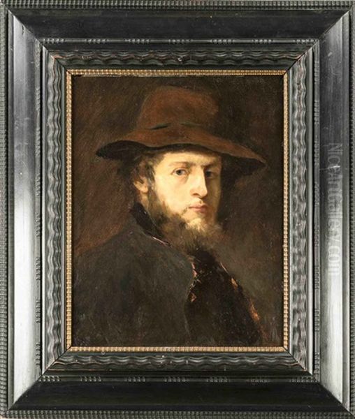 Portrait Des Malers Victor Muller Oil Painting by Wilhelm Maria Hubertus Leibl