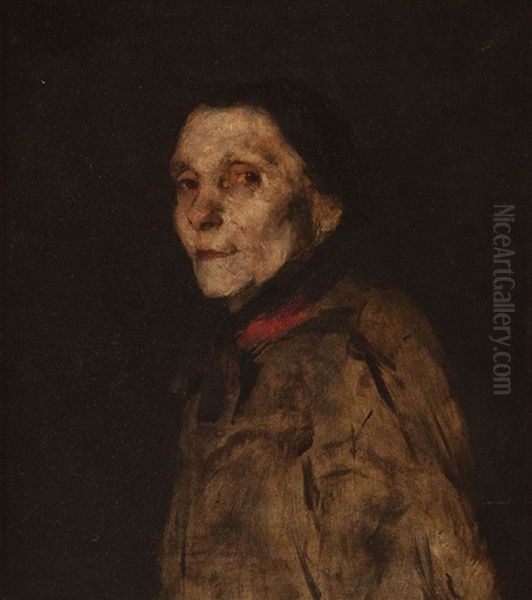 Damenportrait Oil Painting by Wilhelm Maria Hubertus Leibl